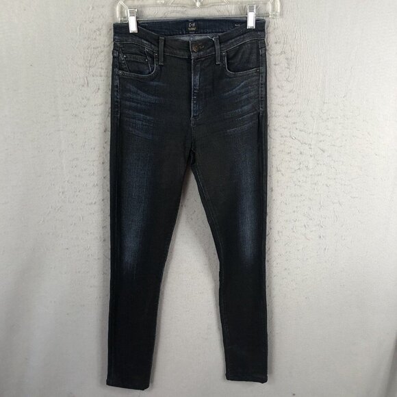Citizens of Humanity Jeans Womens 28 Indigo Wax Coated Rocket High Rise Skinny - Picture 1 of 16